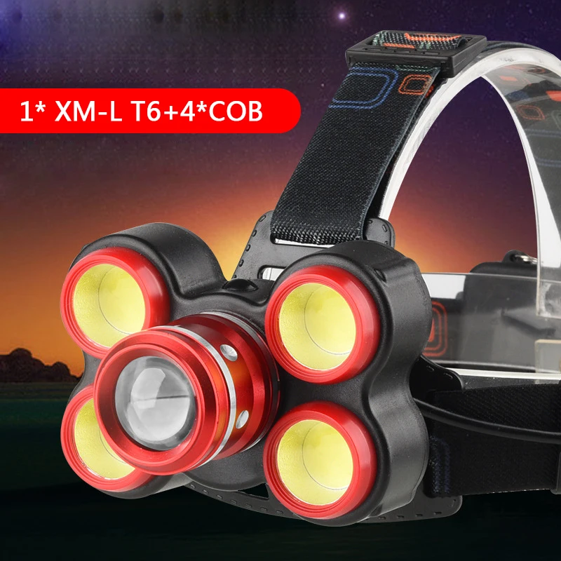Светодиодный налобный фонарь Litwod Z20 XM L T6 перезаряжаемый с линзой масштабирования