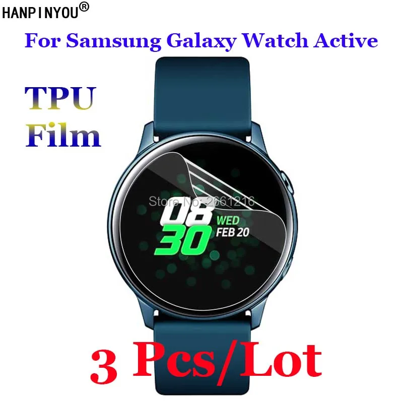 3 шт./лот для смарт-часов Samsung Galaxy Watch Active R500 мягкая защитная пленка экрана из ТПУ