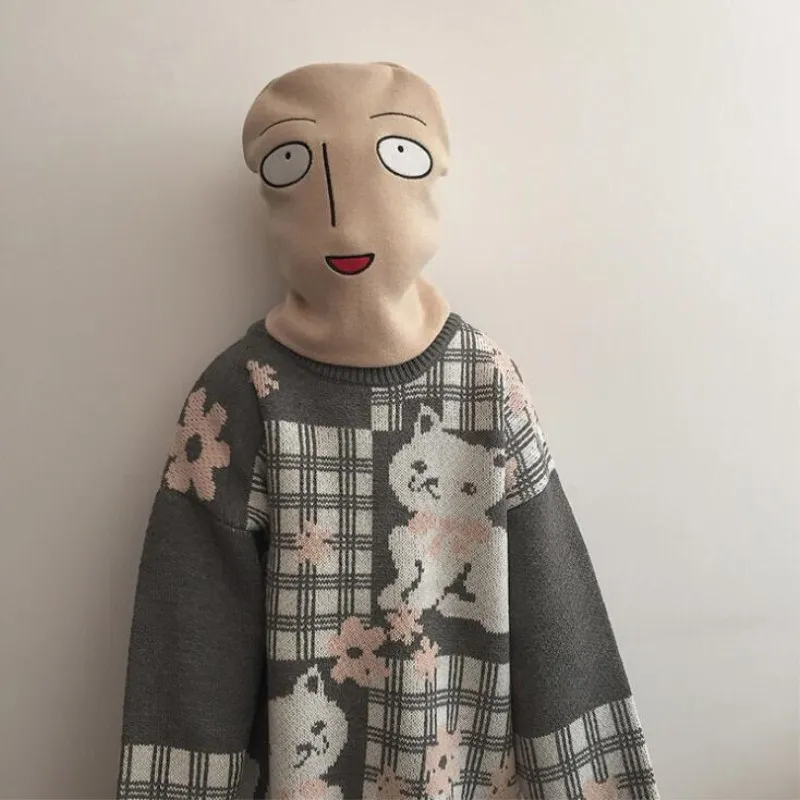 Seioum новая симпатичная забавная вязаная шапка harajuku аниме one punch man Bald Saitama с