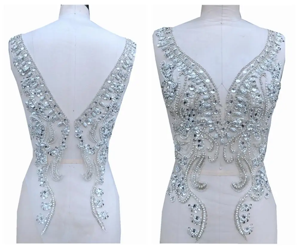 Серебряные стразы ручной работы для шитья аппликации из акриловых кристаллов