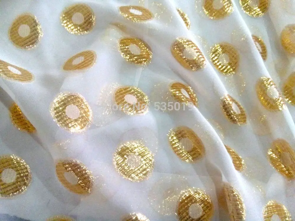 Fashion skirt French Lace Fabric Sewing Woven Material Curtains Tulle Blous Dress calico Silk fabric Golden Embroidery Textile | Дом и сад