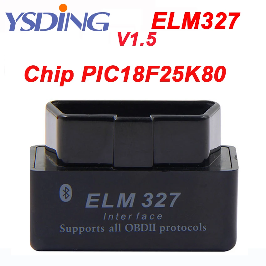Автосканер ELM327 V1.5 Bluetooth выключатель питания 16Pin OBD сканер работает на Android