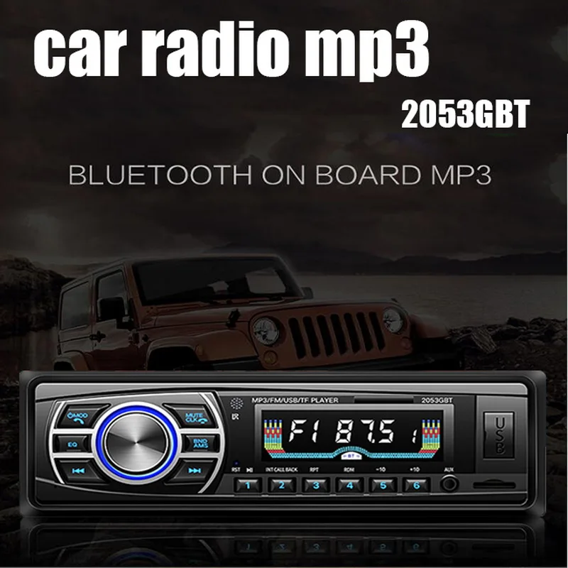 1 Din OLED цветной экран Поддержка USB/SD/карт-ридер автомобильный радиоприемник FM Тернер Bluetooth автомобильный стерео Aux-in 12 V автомобильный mp3-плеер