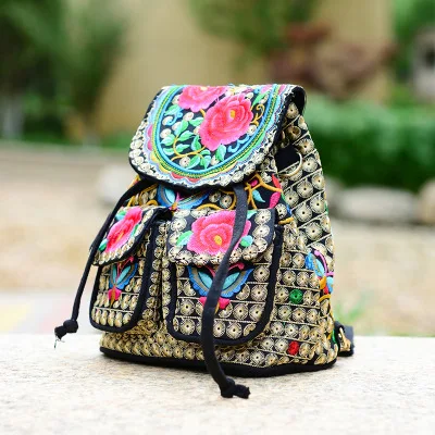 Мода вышивка Для женщин Мини рюкзак! Multi Цветочный Embroideried леди Малый backrack