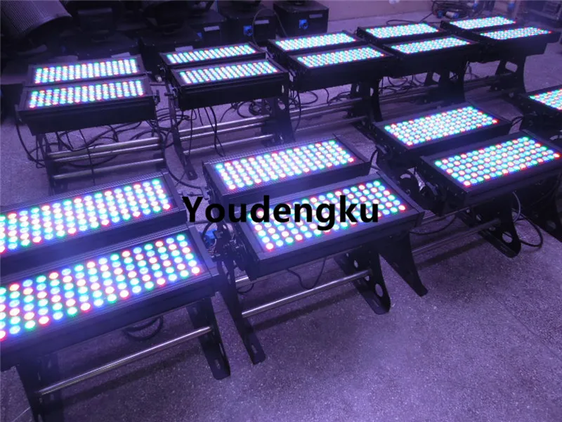 2 шт. высокого здания Яркость открытый мыть освещение 192x3 Вт IP65 DMX512 LED RGBW Шайба