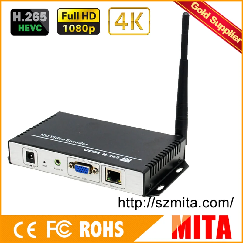 HD H.265 VGA ip кодировщик WiFi для прямой трансляции на Youtube Wowza Facebook Ustream|ip encoder|encoder wifiencoder