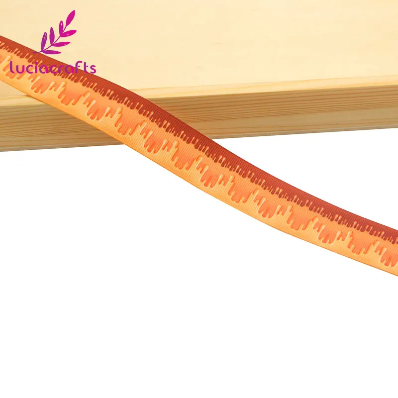 Color 10 5yards 5 ярдов/6 ярдов 25 мм/38 мм Печатная корсажная лента для рождества, свадьбы, вечеринки упаковочный материал для подарков DIY Аксессуары S0402 - Цвет: Color 10 5yards