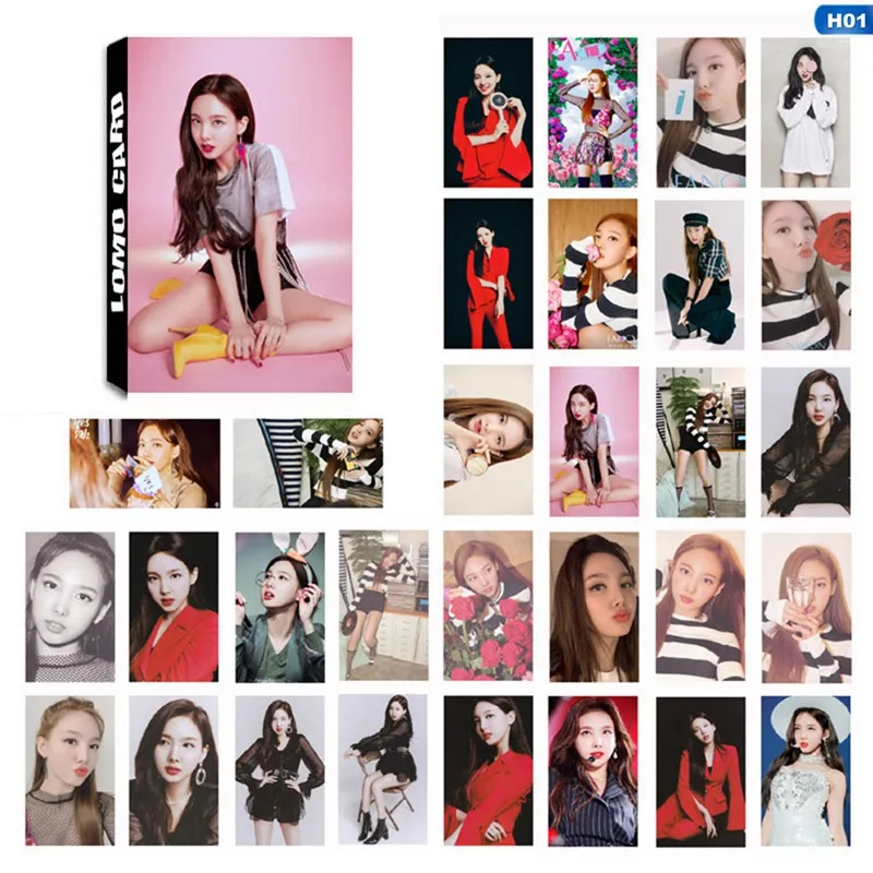 30 шт./корт. K pop двойная Фотокарта ЛОМО коллективная постер канцелярские