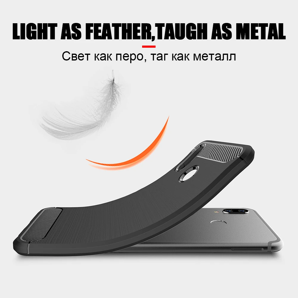 Чехол TOMKAS из углеродного волокна для huawei Honor Play чехлы телефонов силиконовый