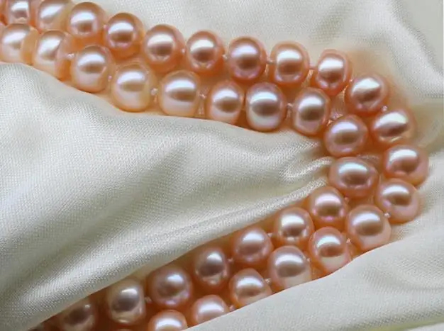 

Natural Pearl Necklace 8-9mm White Pink Color Long Pearl Necklace 45cm-200cm Perfect Lady's Wedding Party Jewelry