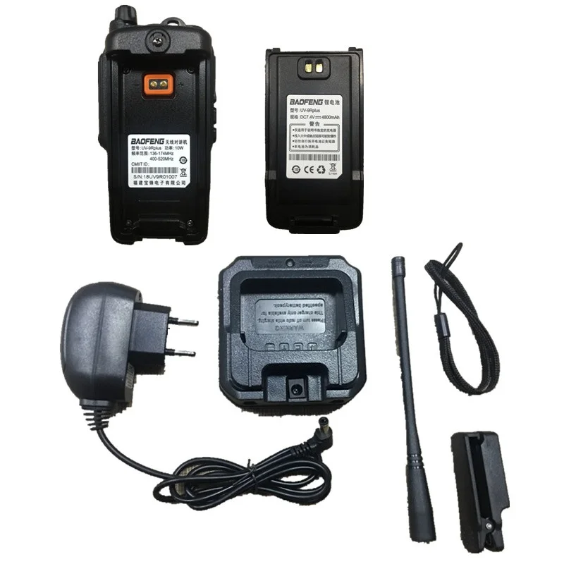 BAOFENG UV 9R плюс 10 W 4800 mAh Walkie Talkie км Водонепроницаемый УВЧ УКВ радиостанция