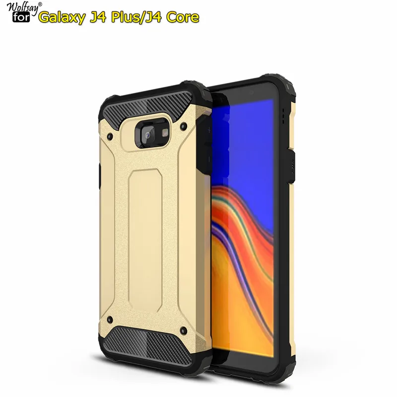Чехол Wolfsay для Samsung Galaxy J4 Core гибридный прочный из ТПУ и ПК чехол +|Бамперы| |