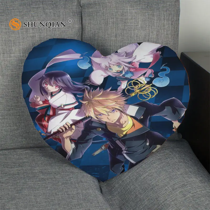 

Hot Sale Tokyo Ravens Heart Shape Pillow Cover Custom zipper Pillowcase Just Cover No Core Size 41x36cm,47x42cm