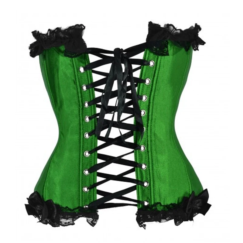 Женский корсет с цветочным принтом фиолетовой кружевной отделкой атласный