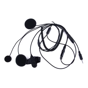 Для YaesuVertex Radio VX-120 VX-127 мотоциклетная гарнитура с полным лицевым покрытиемнаушник со стрелой Mic  Finger PTT 1pin шлем гарнитура