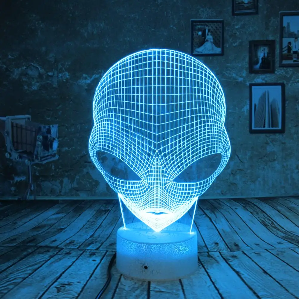 Лампа USB Power 7 видов цветов удивительная Оптическая иллюзия 3D Светодиодная лампа