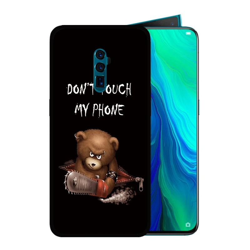 Мягкий силиконовый чехол черного цвета для OPPO Reno 10x zoom Reno2 2 Z R17 R15 R11 Plus 9S R15X K3 K1 Don't