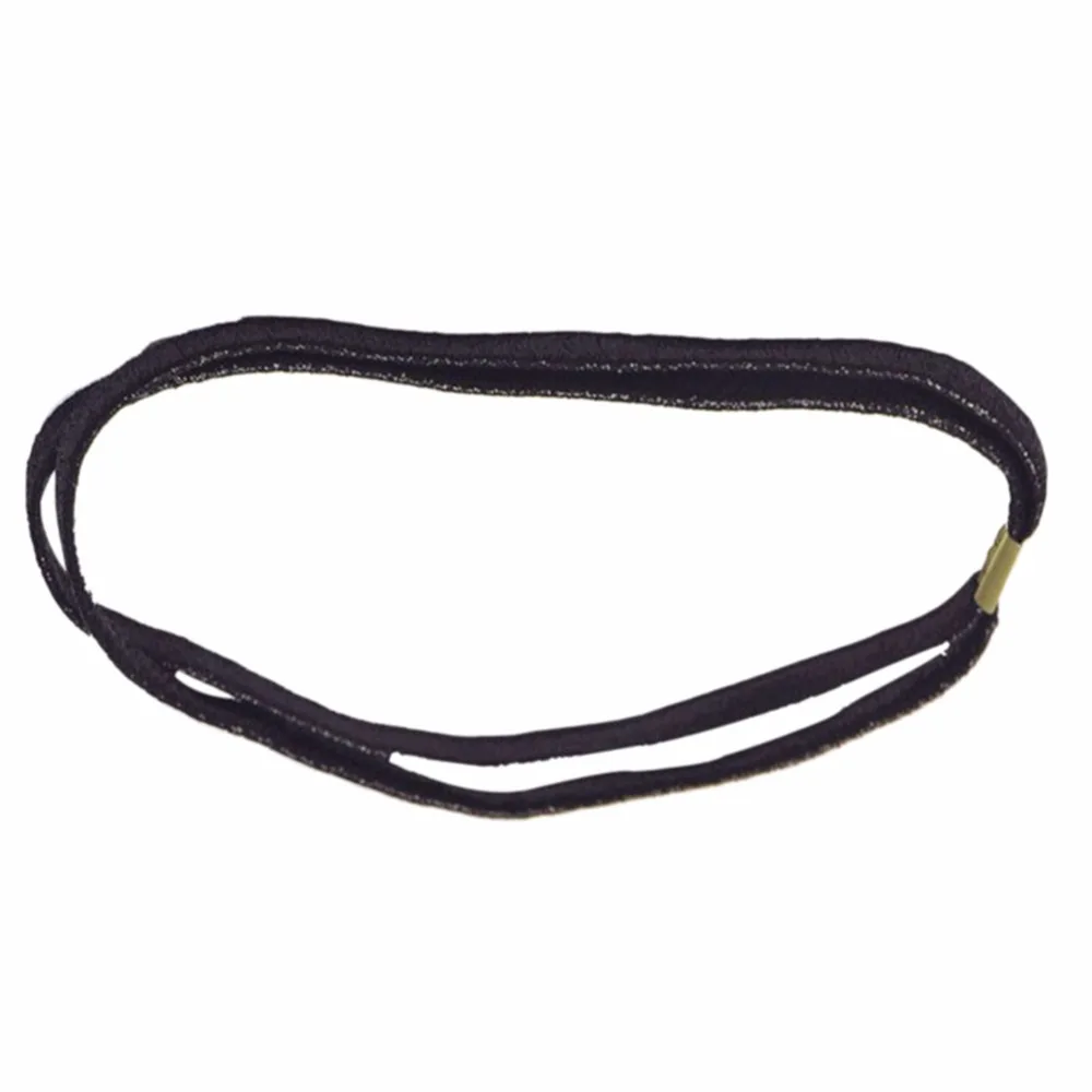 1 шт. модная блестящая эластичная двойная повязка на голову для девочек обруч