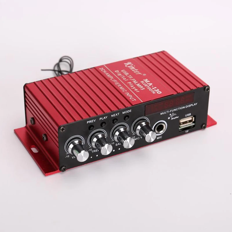 MA-130 DC12V 2CH 2*20 W Bluetooth Mini Hi-Fi AMP стерео USB автомобильная Лодка аудио авто усилитель мощности Поддержка FM/MP3/MIC вход