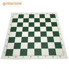 Новинка, высокое качество, набор шахматной доски, 51 см * 51 см, зеленый материал ПВХ, аксессуары для шахматных игр, портативные Мягкие Стандартные настольные игры, qenueson