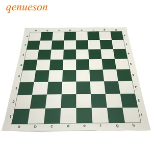 Новинка, высокое качество, набор шахматной доски, 51 см * 51 см, зеленый материал ПВХ, аксессуары для шахматных игр, портативные Мягкие Стандартные настольные игры, qenueson