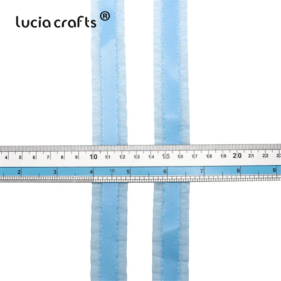 Lucia Crafts 5 ярдов 25 мм кружевные ленты Сетка кружевная ткань DIY платье украшения для