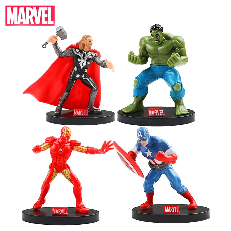 4 шт./компл. Marvel Мстители игрушки война бесконечности Халк Железный человек