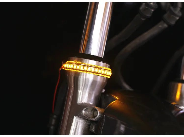 QIPO 1 шт. мотоциклетный светодиодный поворотник передняя вилка амортизационная