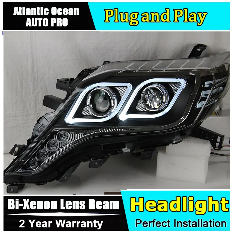 

Car Styling for Toyota Prado LED Headlights 2014-2017 for land cruiser Prado DRL Lens Double Beam HID KIT Xenon bi xenon lens