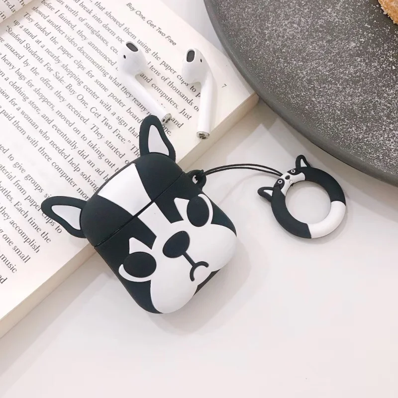 Чехол с кольцом на палец для AirPods, чехол с милым мультяшным рисунком, чехол с Bluetooth, чехол для наушников, аксессуары для AirPods, зарядная коробка