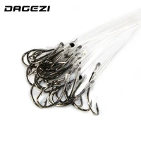 dagezi 25pcs fishing hook with fishing line high carbon steel 8 16 barbed hooks pesca tackle accessories