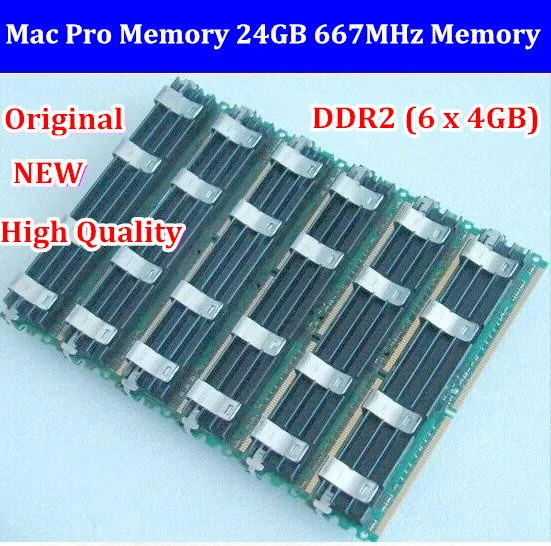 Бесплатная доставка новая оригинальная память Mac Pro 24 Гб 667 МГц DDR2 PC2 5300 ECC 6x4