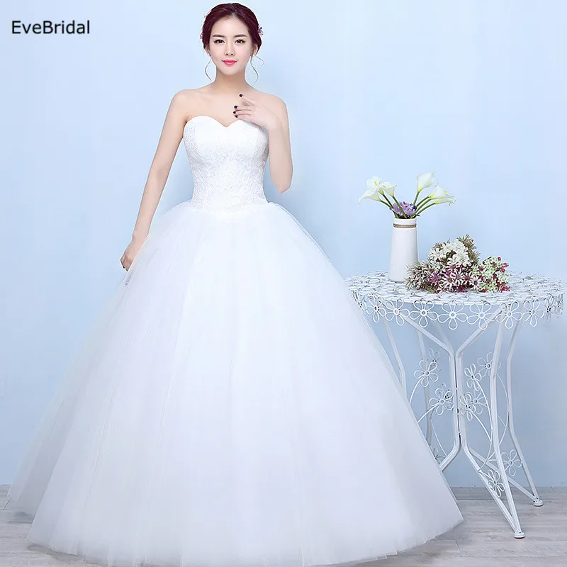 

Ivory A Line Sweetheart Neck Netting Lace Sleeve Floor length Bridal Gown Wedding Dresses Plus Size