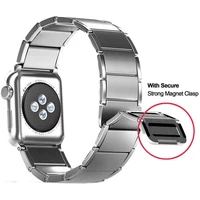 4044m watchband for apple watch series 4 1 2 3 wrist strap stainless steel double magnetic clasp bracelet for apple series 5