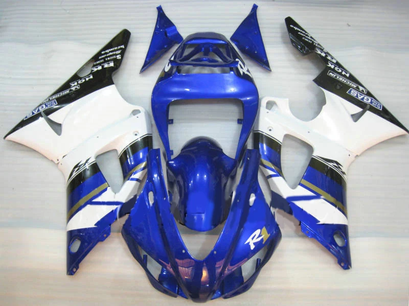Комплект обтекателей для мотоцикла YAMAHA YZFR1 98 99 YZF R1 YZF1000 1998 1999 ABS белый синий