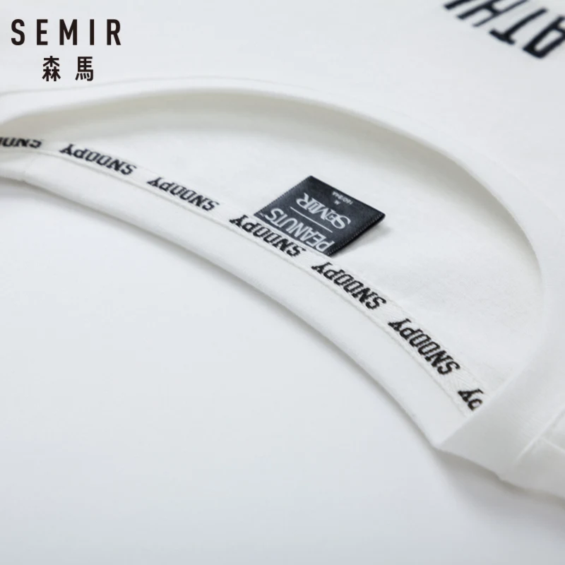 SEMIR 2019 летнее Новое хлопковое женское платье женский с круглым вырезом принтом