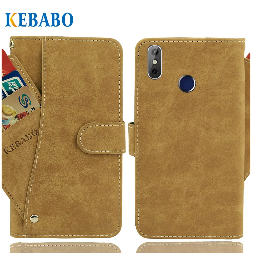 Кожаный чехол-кошелек Cubot J3 Pro винтажный кожаный флип-чехол 5 дюйма чехол для