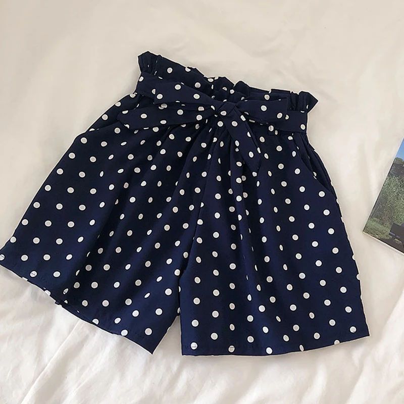 Корейские шифоновые летние шорты женские 2019 Модные свободные повседневные в