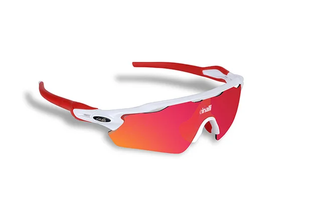 white Red Нага отец CINALLI C-078 очки солнцезащитные очки Велоспорт Гонки Открытый Спорт Googles защитный TR90 рама Поликарбонат Polarized1PC - Цвет: white Red