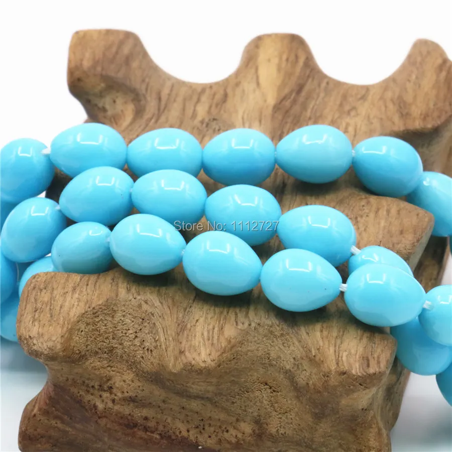 Аксессуары для поделок 7x9 мм синие Бусины в форме капли сделай сам стеклянные