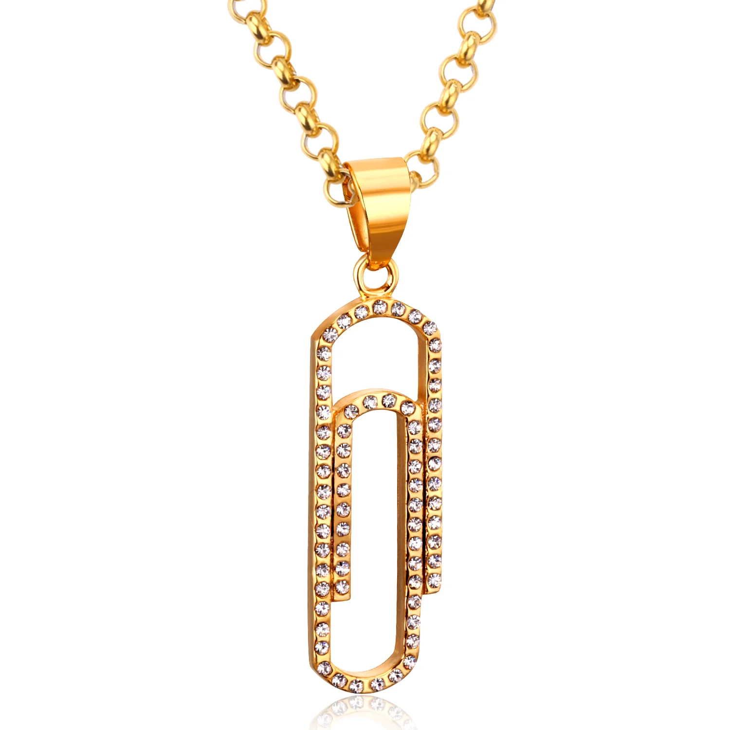 Роскошное стальное колье нержавеющая сталь женское ожерелье золотого цвета с