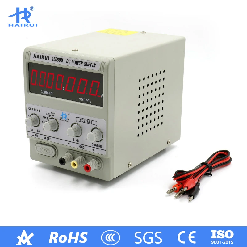 HAIRUI 1505DD + DC источник питания 110В/220В светодиодный цифровой дисплей лаборатория 15В