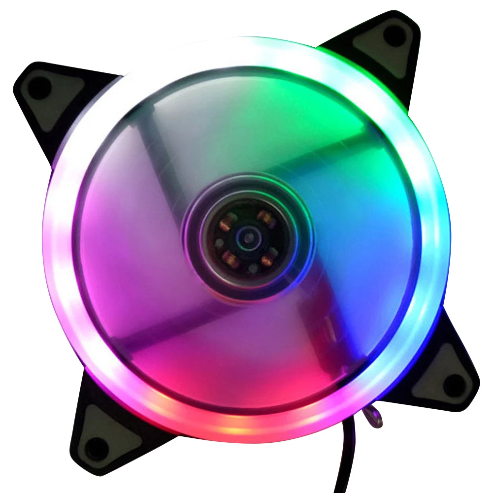 120mm LED Cooling Fan 12V 4Pin to 3Pin RGB Ultra Quiet Computer PC CPU Cooler SD998 | Компьютеры и офис