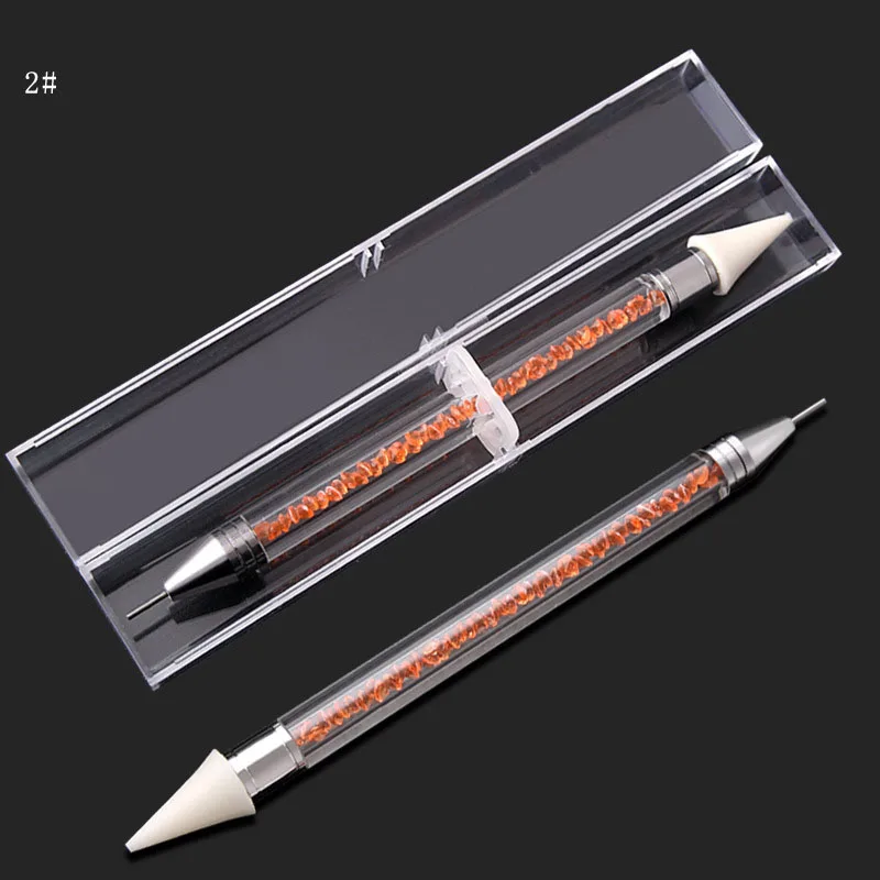 1 двойная ручка для дизайна ногтей Алмазная рисования хрустальные бусины Стразы