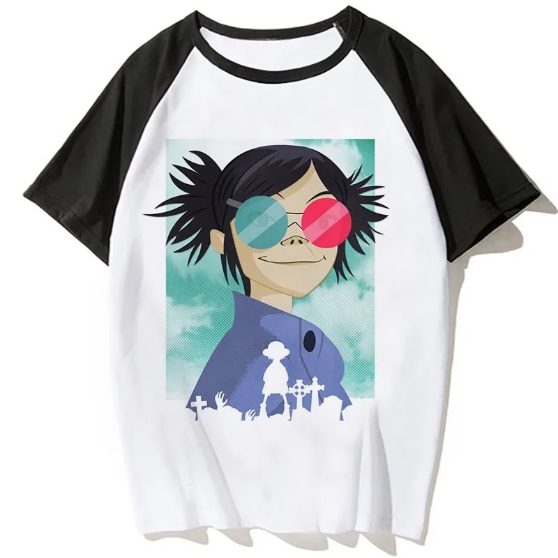 Gorillaz Футболка мужская летняя панк-рок футболка с коротким рукавом Мужская/Женская забавная футболка Музыкальная Группа Gorillaz Топ Футболка - Цвет: 14