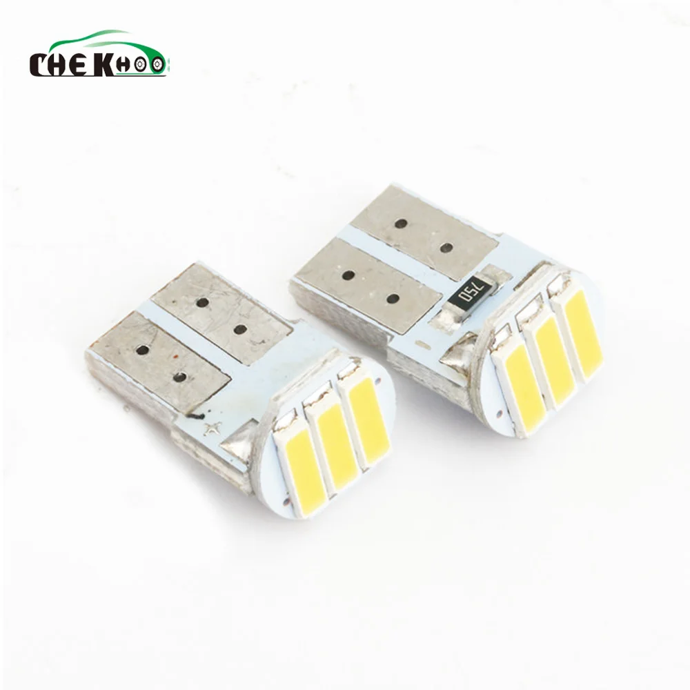 100 шт. автомобильный светильник T10 3smd 7020 светодиодные лампы для чтения