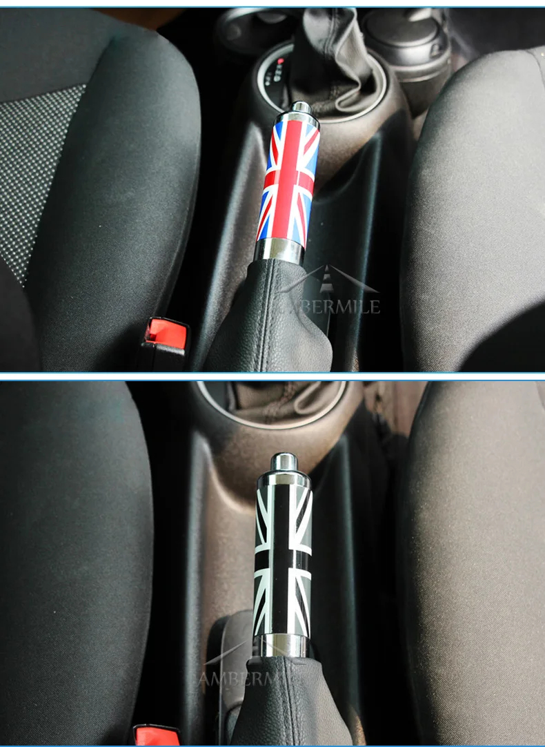 AMBERMILE титановый сплав углерода для Mini Cooper R55 Clubman R56 R57 R58 R59 аксессуары внутренняя отделка автомобиля рукоятка ручного тормоза крышка