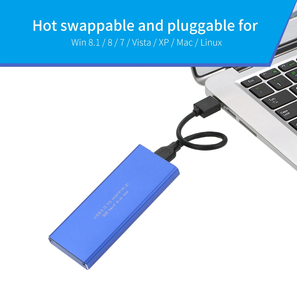 Yvonne SSD коробка USB3.0 ключ B M.2 жесткий диск корпус алюминиевый хранилище внешний для