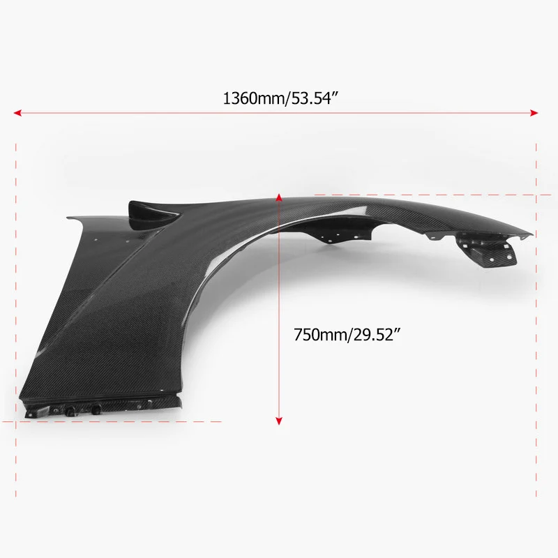 Для Nissan 08-16 R35 GTR CBA DBA NI-Style углеродное волокно переднее крыло глянцевая отделка