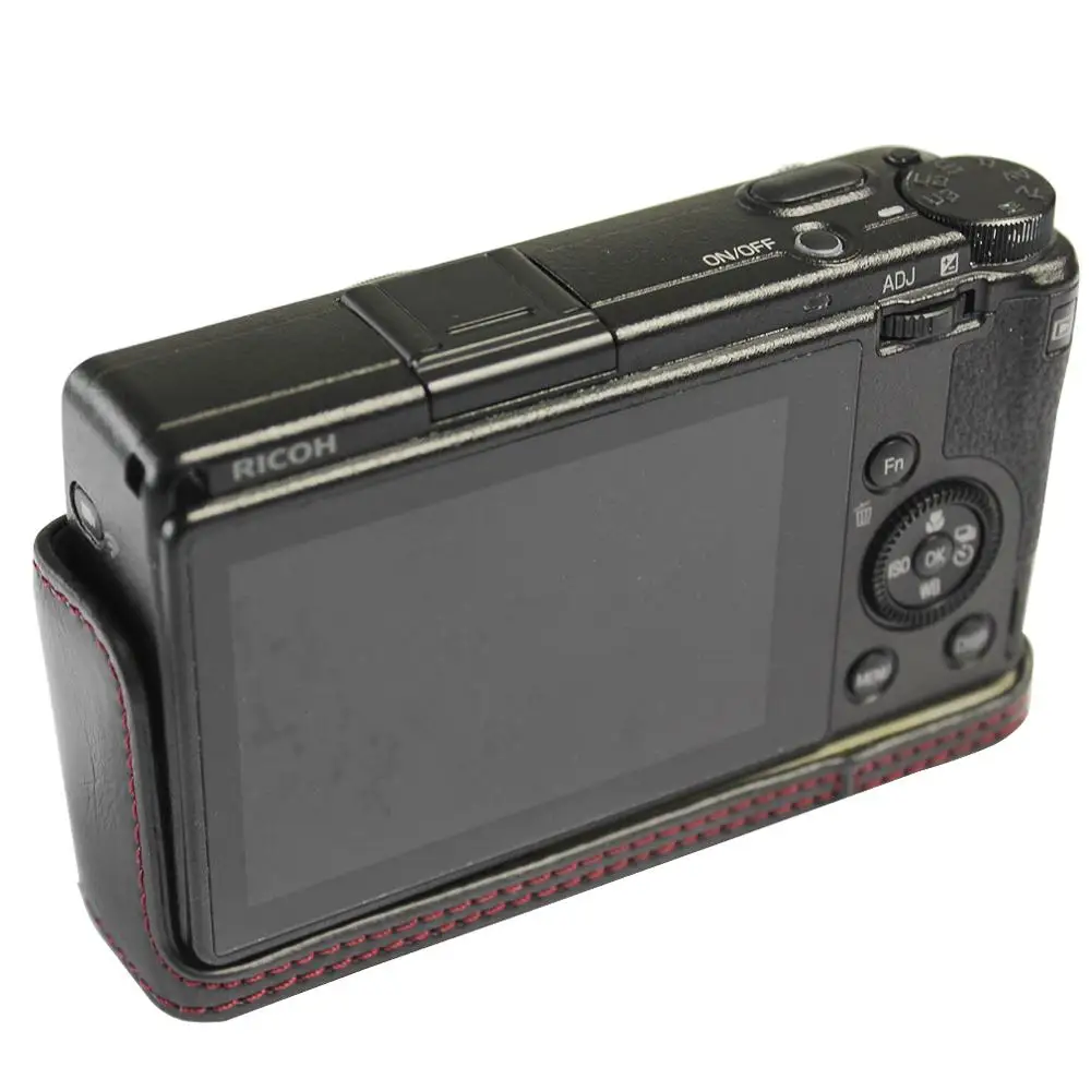 Half Body PU Leather Camera Case Bag For Ricoh GRIII GR3 Cover With Battery Opening | Bags & Cases